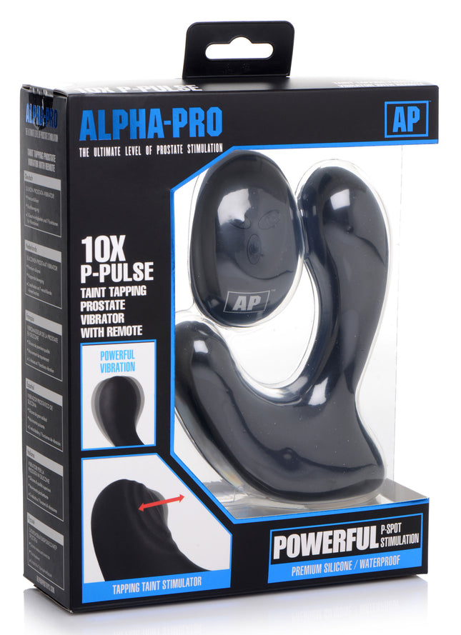 10X P-Pulse Taint Tapping Silicone Prostate Stimulator with Remote - Sex Toys