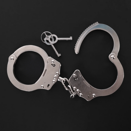 Police-Style Metal Handcuffs By Kink