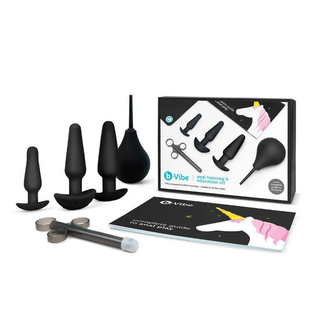 b-Vibe Anal Training and Education Set - Black - Sex Toys