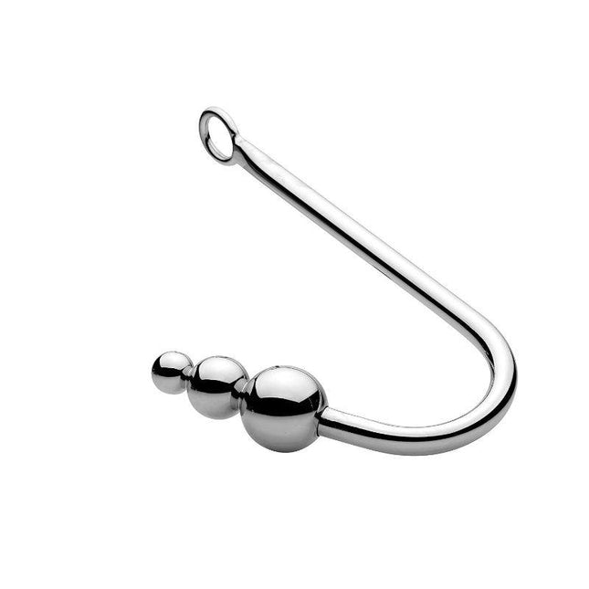 Stainless Steel Beaded Anal Hook - BDSM Gear