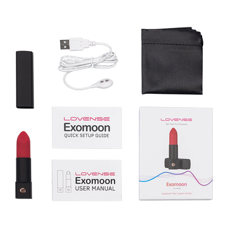 Lovense Exomoon Bluetooth Mini Lipstick Vibrator - Sex Toys