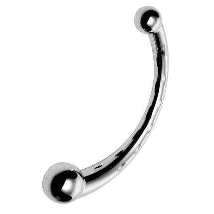 The Chrome Crescent Dual Ended Steel Dildo - Sex Toys