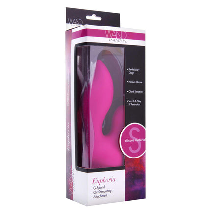 Euphoria G-Spot and Clit Stimulating Silicone Wand Massager Attachment - Sex Toys