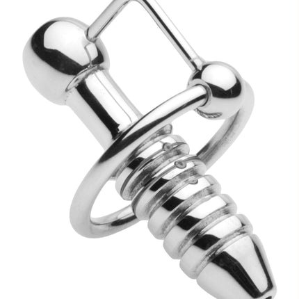 XL Ribbed Urethral Sound with Hollow Core - BDSM Gear