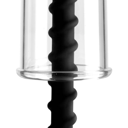 Rosebud Driller Cylinder with Silicone Swirl Insert - Sex Toys
