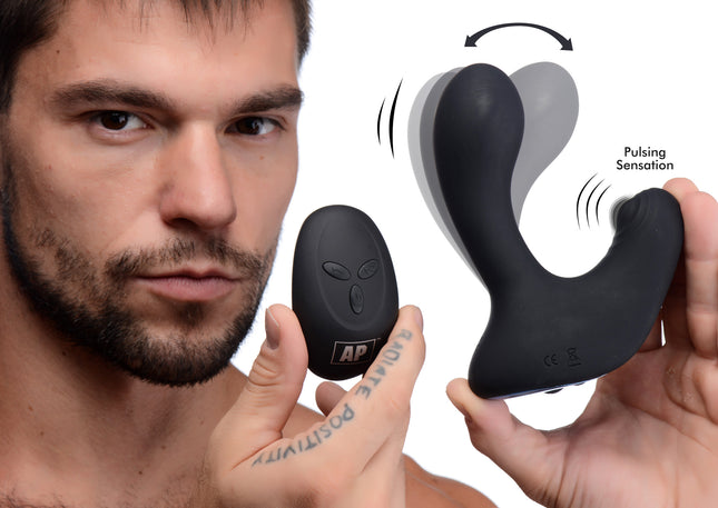 10X P-Pulse Taint Tapping Silicone Prostate Stimulator with Remote - Sex Toys