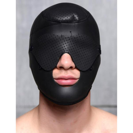 Scorpion Neoprene Hood With Removable Blindfold and Muzzle - BDSM Gear