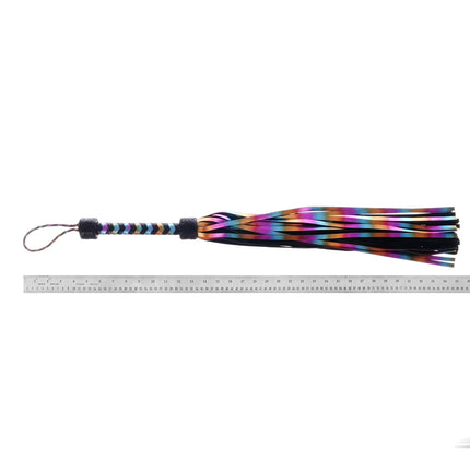 Core By Kink Holographic Rainbow Leather Flogger - Kink Store