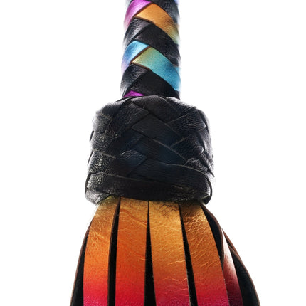 Core By Kink Holographic Rainbow Leather Flogger - Kink Store