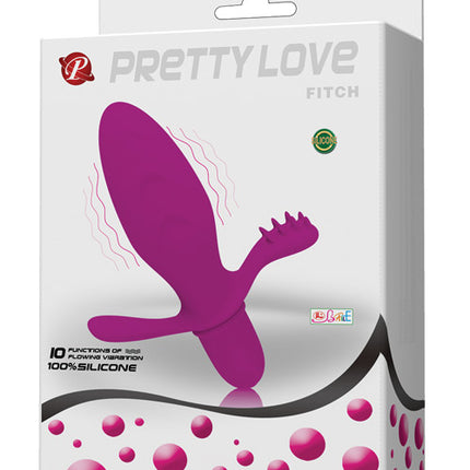 Pretty Love Fitch Anal Vibrator - Fuchsia - Anal Products