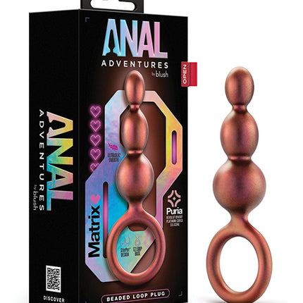 Blush Anal Adventures Matrix Beaded Loop Plug - Copper - Anal Products