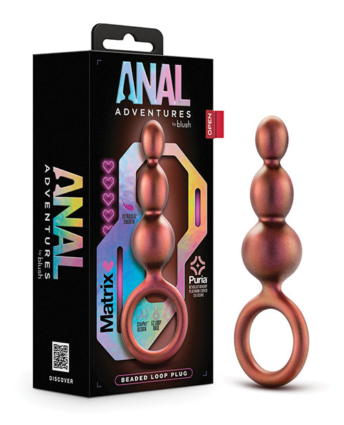 Blush Anal Adventures Matrix Beaded Loop Plug - Copper - Anal Products