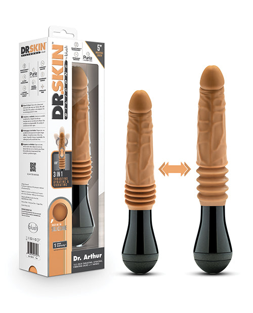 Blush Dr. Skin Silicone Dr. Arthur Thrusting Gyrating Vibrating Dildo - Vibrators