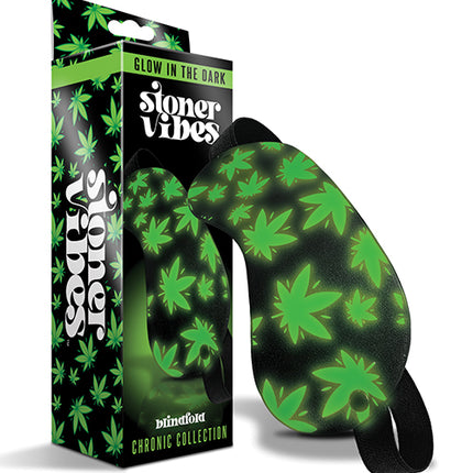 Stoner Vibes Glow in the Dark Blindfold - Bondage Blindfolds & Restraints