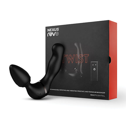 Nexus Revo Twist Rotating & Vibrating Massager - Black - Anal Products