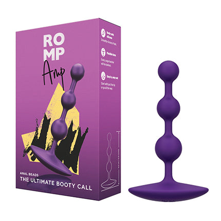 Romp Amp Flexible Anal Beads - Violet - Anal Products