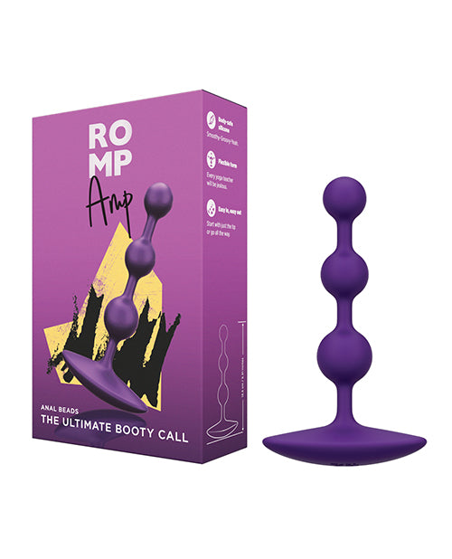 Romp Amp Flexible Anal Beads - Violet - Anal Products