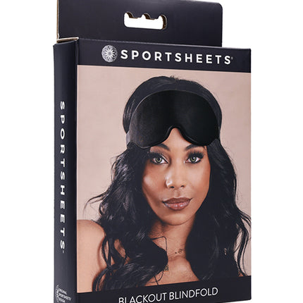 Sportsheets Blackout Memory Foam Blindfold - Black - Bondage Blindfolds & Restraints