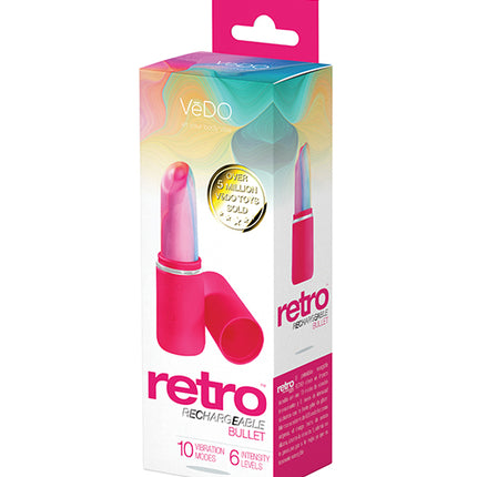 Vedo Retro Rechargeable Bullet Lip Stick Vibe - Stimulators