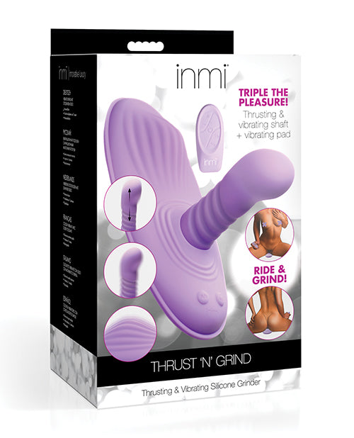 Inmi Thrust N' Grind Thrusting & Vibrating Silicone Grinder - Purple - Vibrator Play