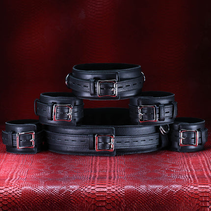 Service Set: Six Piece Premium Leather Restraint Kit by KINK