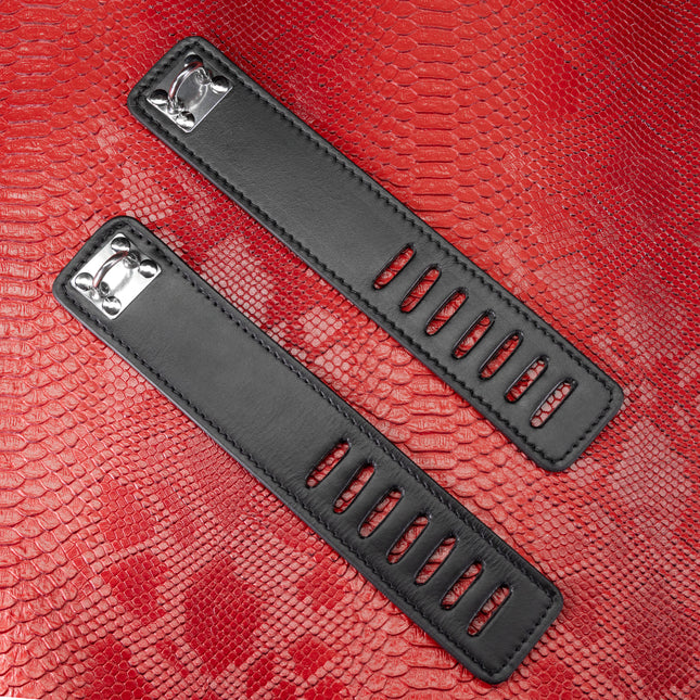 Secure Leather Bondage Wrist Restraints by KINK