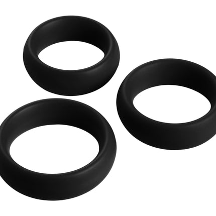 3 Piece Silicone Cock Ring Set - Cockrings