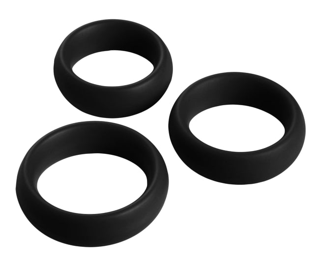 3 Piece Silicone Cock Ring Set - Cockrings