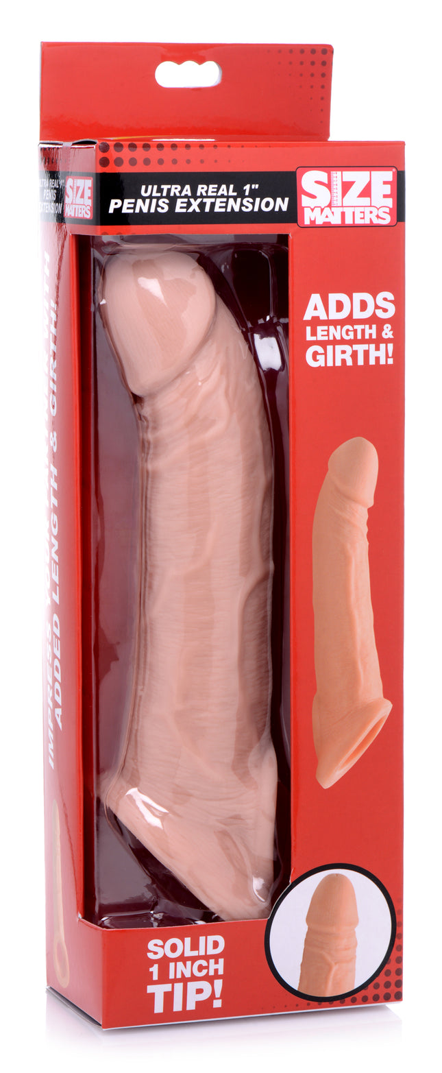 Ultra Real 1 Inch Solid Tip Penis Extension - Sex Toys