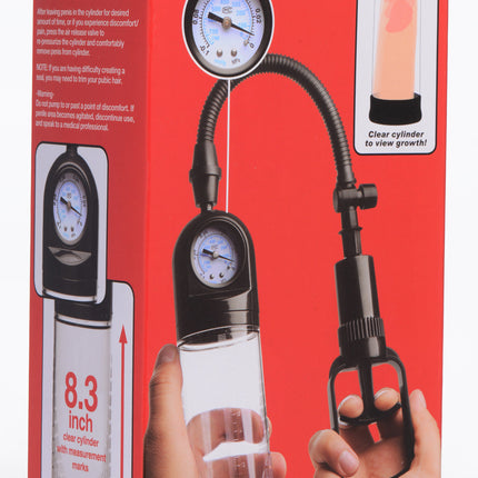 Trigger Penis Pump with Built-in Pressure Gauge