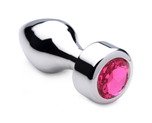 Hot Pink Gem Weighted Anal Plug - Butt-Plugs