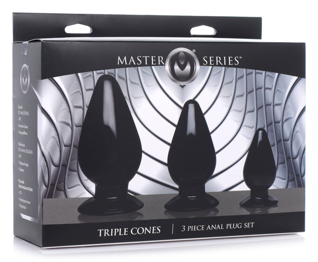 Triple Cones 3 Piece Anal Plug Set - Butt-Plugs