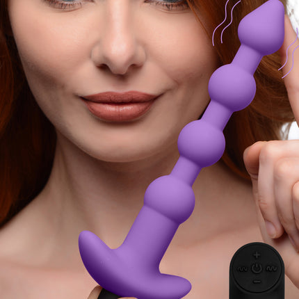 Remote Control Vibrating Silicone Anal Beads - Vibesextoys