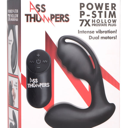 7X Power P-Stim Hollow Silicone Prostate Plug
