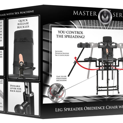 Leg Spreader Obedience Chair with Sex Machine