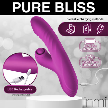 Bumping Bunny Thrusting & Pulsing Silicone Rabbit Vibrator - Vibesextoys