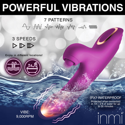 Bumping Bunny Thrusting & Pulsing Silicone Rabbit Vibrator - Vibesextoys