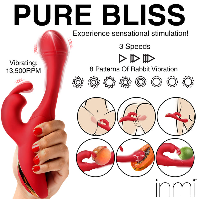 Flicking Silicone Rabbit Vibrator - Vibesextoys