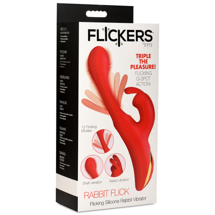 Flicking Silicone Rabbit Vibrator