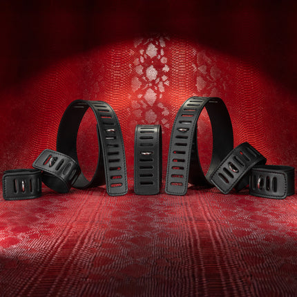 Secure Leather Bondage Seven Piece Restraint Set