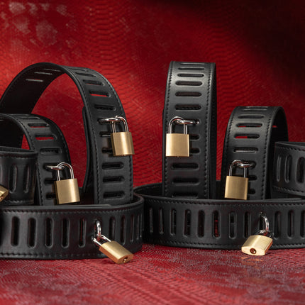Secure Leather Bondage Ten Piece Restraint Set