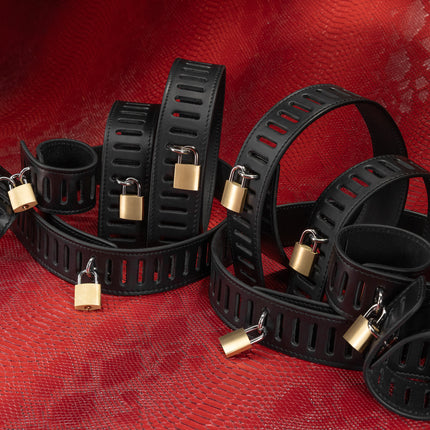 Secure Leather Bondage Ten Piece Restraint Set