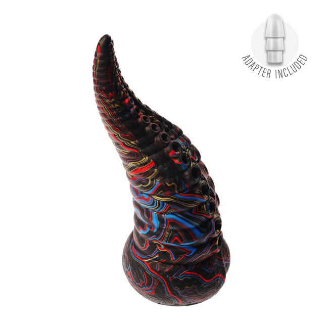 Deep Sea Tentacle 7.5" Silicone Dildo Vapor Red White Blue by Kink