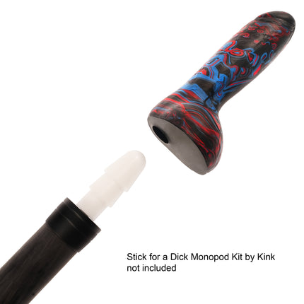 Shadowcaster 8" Silicone Dildo Vapor Blue and Red by Kink