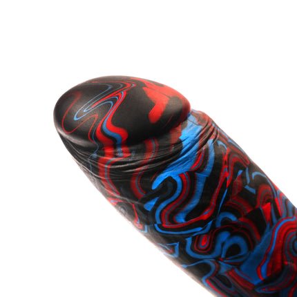 Shadowcaster 8" Silicone Dildo Vapor Blue and Red by Kink