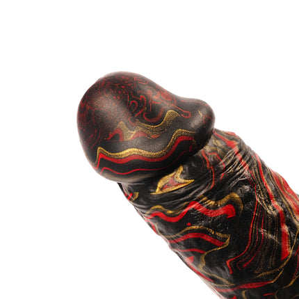 Inferno 7” Silicone Dildo Vapor Gold by Kink