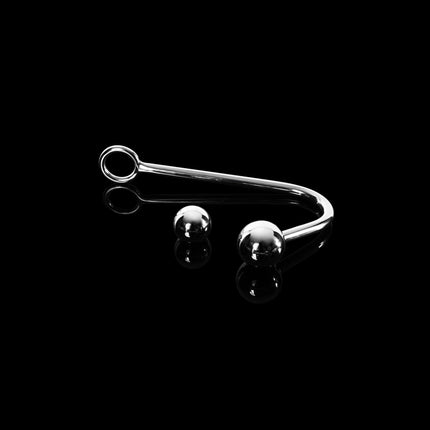 Base By Kink Small Metal Anal Hook with 2 Balls - 