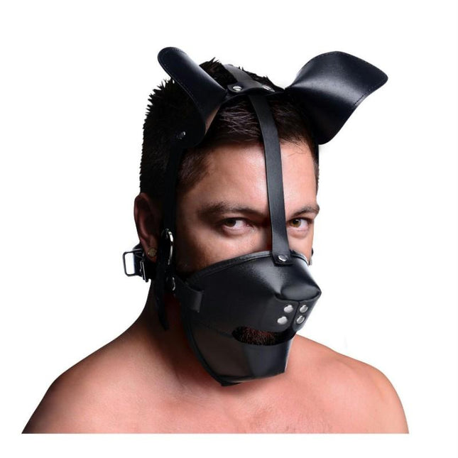 Pup Puppy Play Hood and Breathable Ball Gag - BDSM Gear