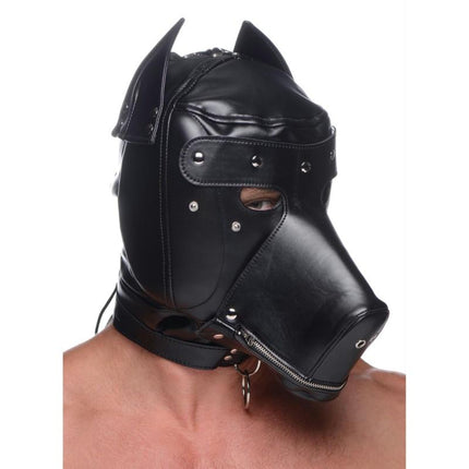 Muzzled Universal BDSM Hood with Removable Muzzle - BDSM Gear