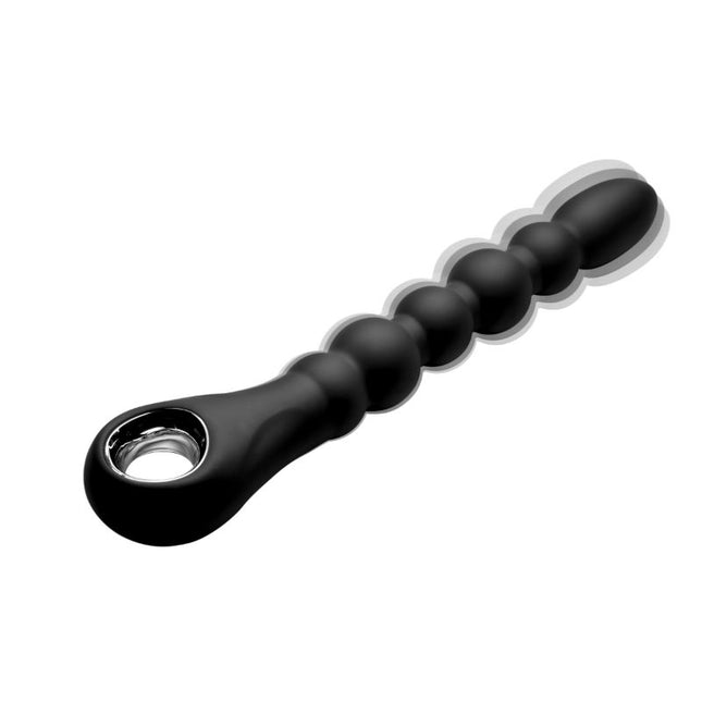 Dark Scepter 10X Vibrating Silicone Anal Beads - Sex Toys